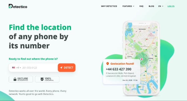 Find the location
of any phone by
its number