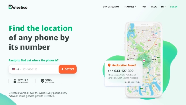 Find the location
of any phone by
its number