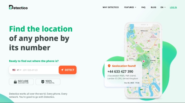 Find the location
of any phone by
its number