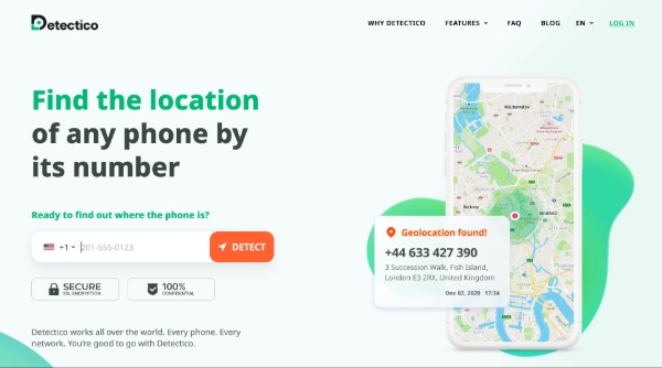 Find the location
of any phone by
its number