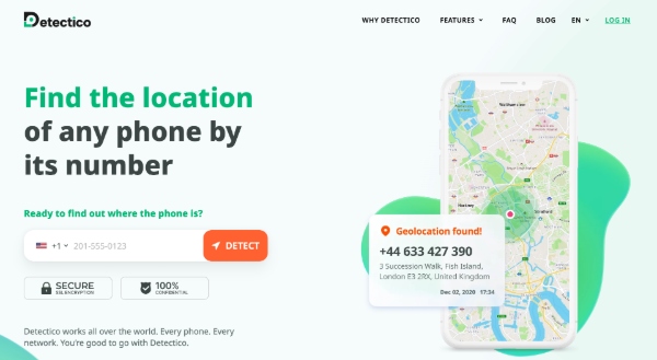 Find the location
of any phone by
its number